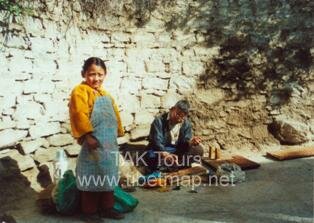 the girl in Tsepun monastery, Lhasa, Tibet