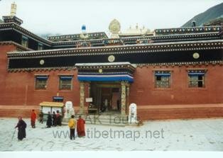 Derge printing house, Derge county in Northwest corner of Sichuan